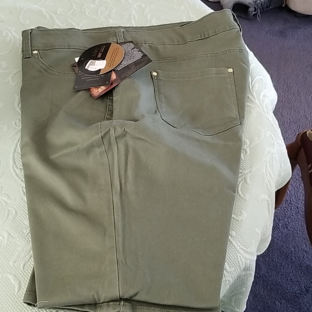 Iman, Slimming 360, Size 24, Olive Pants